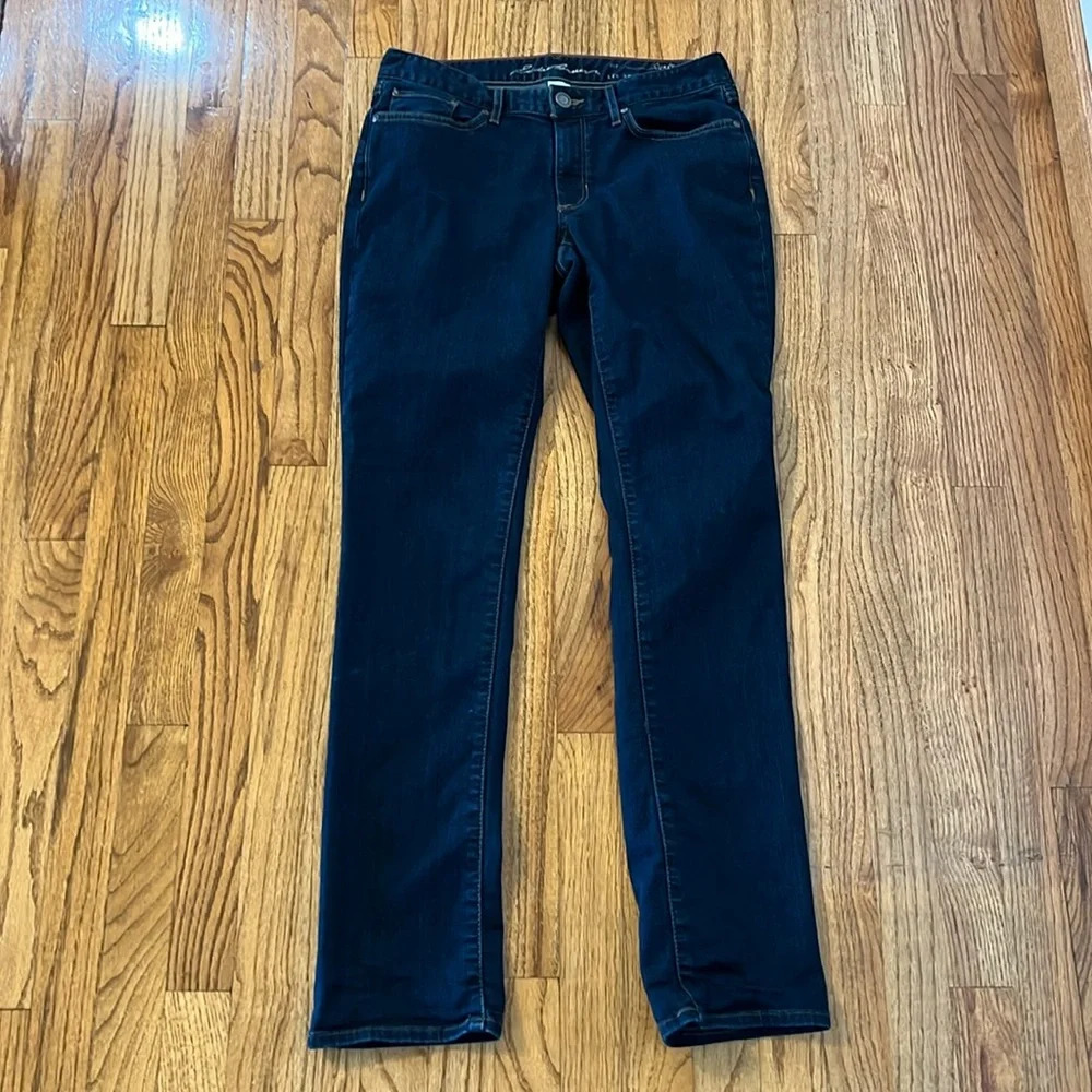 Eddie Bauer curvy Straight Dark Wash Jeans women size 8